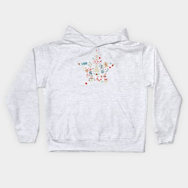 Christmas Is Coming Pattern Idea Kids Hoodie by i am Cuta